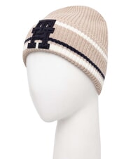 TOMMY HILFIGER MONOGRAM Gorro de mezcla de lana y cachemir beige - Sombreros - 2