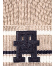 TOMMY HILFIGER MONOGRAM Gorro de mezcla de lana y cachemir beige - Sombreros - 3