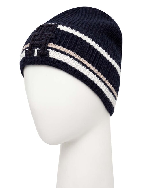 MONOGRAM Gorro de mezcla de lana y cachemir azul - Sombreros