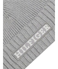 TOMMY HILFIGER MONOTYPE BEANIE Gorro de algod&oacute;n y lana gris - Sombreros - 3