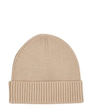 TOMMY HILFIGER TH FLAG Gorro de algod&oacute;n con pu&ntilde;o beige - Sombreros - 2