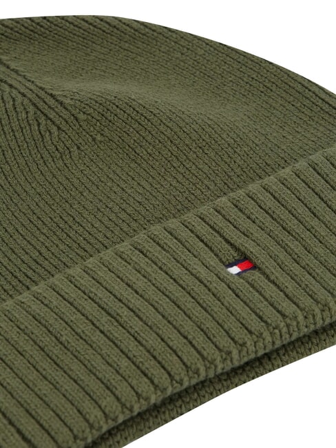 TH FLAG Gorro de algod&oacute;n con pu&ntilde;o verde - Sombreros