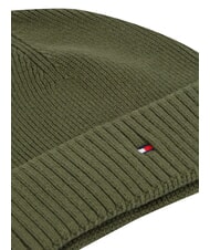 TOMMY HILFIGER TH FLAG Gorro de algod&oacute;n con pu&ntilde;o verde - Sombreros - 3