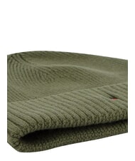 TOMMY HILFIGER TH FLAG Gorro de algod&oacute;n con pu&ntilde;o verde - Sombreros - 4