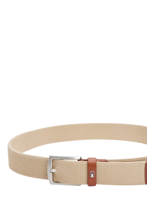 DENTON ELASTIC Cintur&oacute;n de tela tejida para hombre beige - Cinturones
