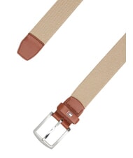 TOMMY HILFIGER DENTON ELASTIC Cintur&oacute;n de tela tejida para hombre beige - Cinturones - 4