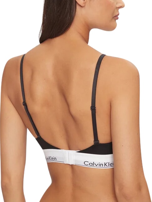CK Sujetador bralette de algod&oacute;n el&aacute;stico negro - Ropa interior femenina