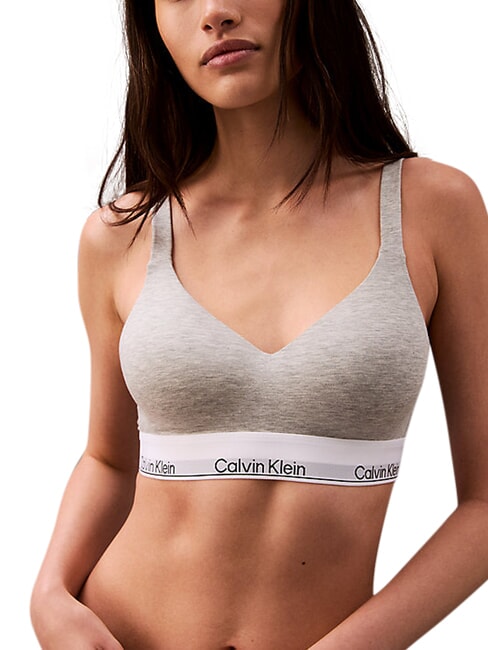CK Sujetador ligeramente acolchado gris - Ropa interior femenina