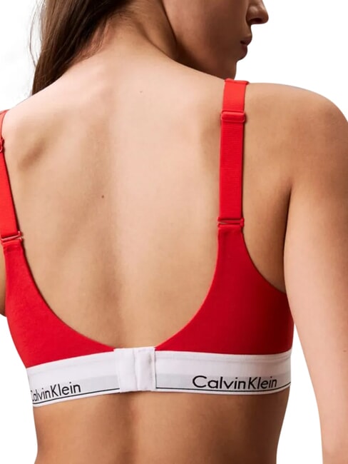 CK Sujetador ligeramente acolchado rojo - Ropa interior femenina