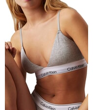 CALVIN KLEIN CK Sujetador bralette de algod&oacute;n el&aacute;stico gris - Ropa interior femenina - 5