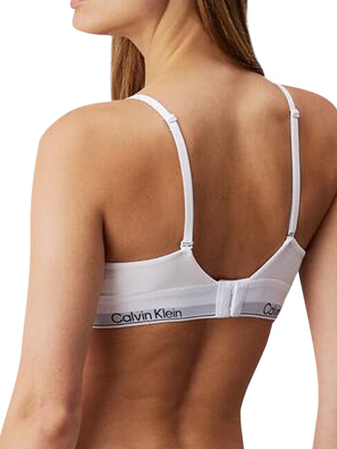 CK Sujetador bralette de algod&oacute;n el&aacute;stico blanco - Ropa interior femenina