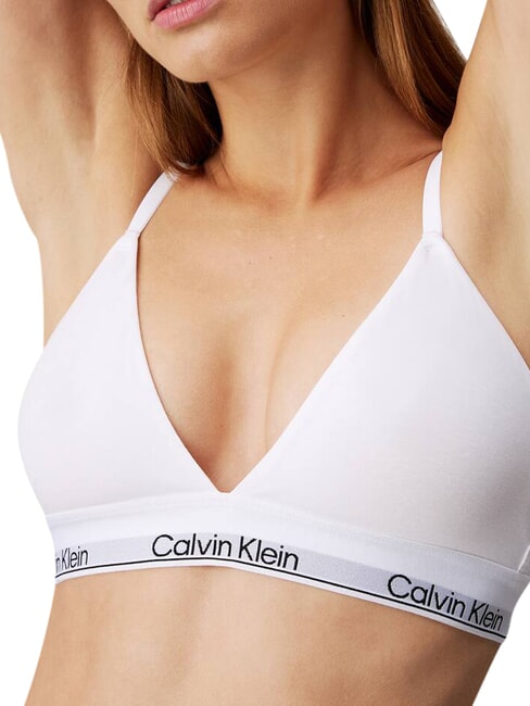 CK Sujetador bralette de algod&oacute;n el&aacute;stico blanco - Ropa interior femenina