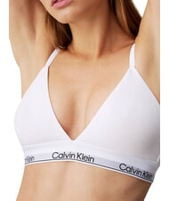 CALVIN KLEIN CK Sujetador bralette de algod&oacute;n el&aacute;stico blanco - Ropa interior femenina - 3