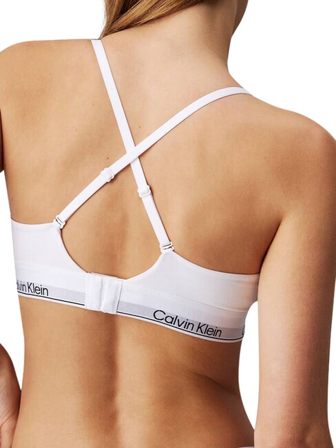 CK Sujetador bralette de algod&oacute;n el&aacute;stico blanco - Ropa interior femenina