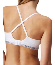 CALVIN KLEIN CK Sujetador bralette de algod&oacute;n el&aacute;stico blanco - Ropa interior femenina - 4