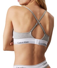 CALVIN KLEIN CK Sujetador bralette de algod&oacute;n el&aacute;stico gris - Ropa interior femenina - 2