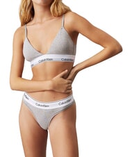 CALVIN KLEIN CK Sujetador bralette de algod&oacute;n el&aacute;stico gris - Ropa interior femenina - 3