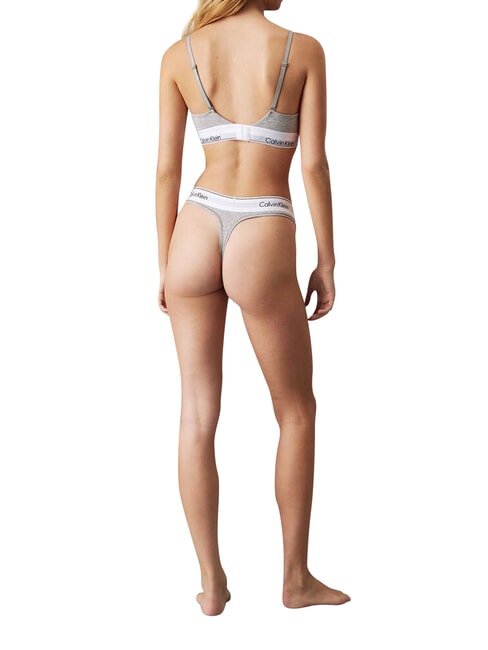 CK Sujetador bralette de algod&oacute;n el&aacute;stico gris - Ropa interior femenina