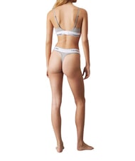 CALVIN KLEIN CK Sujetador bralette de algod&oacute;n el&aacute;stico gris - Ropa interior femenina - 4