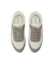 ARMANI EXCHANGE DROP MICROSUEDE Zapatillas con logo lateral rosa polvo+sal - Zapatos Mujer - 4