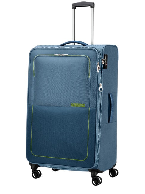 AIR WAVE Carrito grande azul corona/lima - Trolley Semirr&iacute;gidos