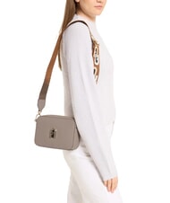 FURLA GARDENIA Bolso porta c&aacute;mara de piel con estampado keria tonos topo + co&ntilde;ac - Bolsos Mujer - 5