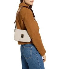 FURLA GARDENIA Bolso porta c&aacute;mara de piel con estampado keria tonos perla y co&ntilde;ac - Bolsos Mujer - 2