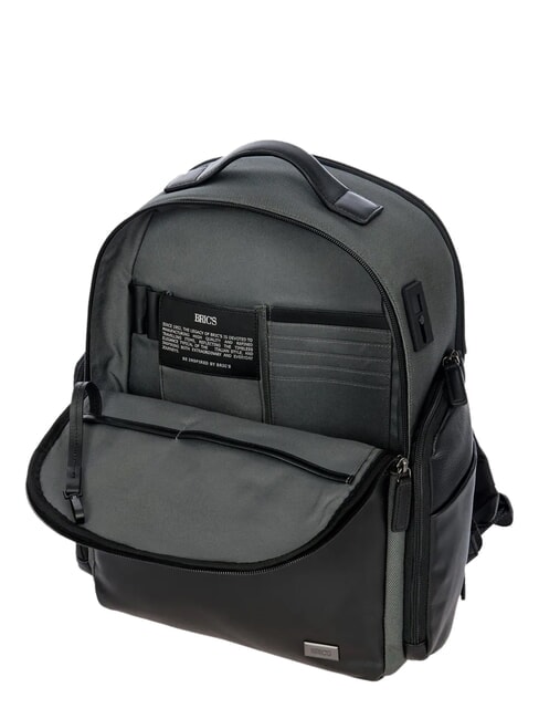 Mochila MONZA, para port&aacute;til de 15&rdquo; gris negro - Mochilas para port&aacute;til