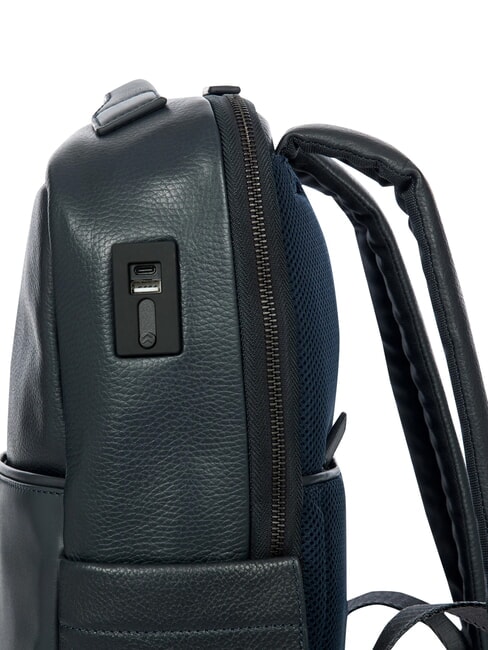 TORINO Mochila para port&aacute;til de 14", de piel. Armada - Mochilas para port&aacute;til