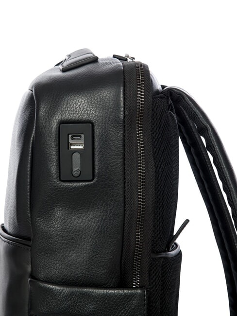 TORINO Mochila para port&aacute;til de 14", de piel. negro - Mochilas para port&aacute;til