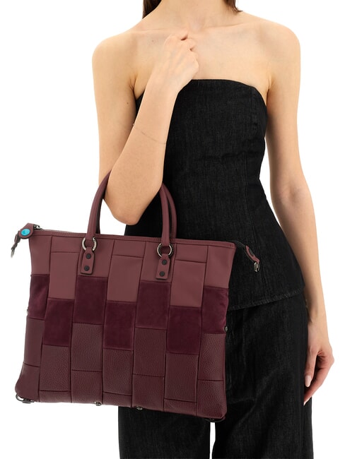 G3 PLUS Bolso de compras convertible L, de piel. Chianti - Bolsos Mujer