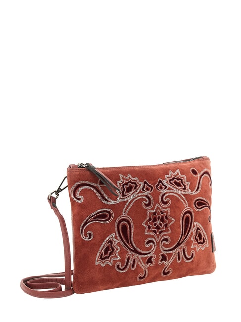 BEYONCE Bolso de mano con correa para el hombro, de piel. terracota - Bolsos Mujer