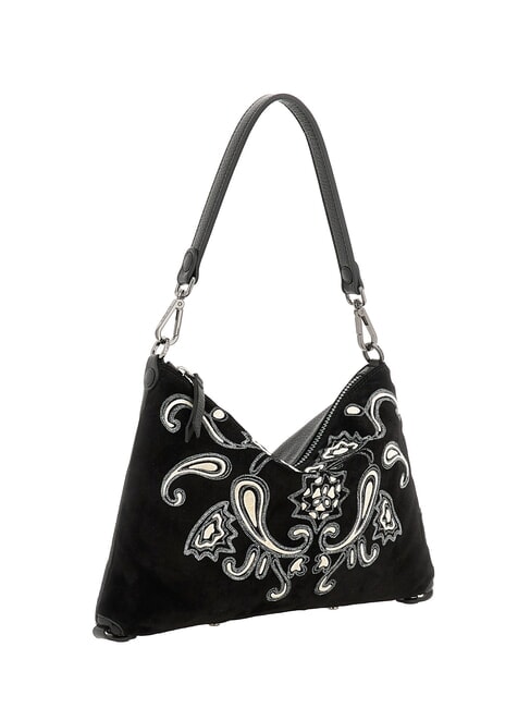 FILIPPA Bolso de hombro M, con correa para el hombro, en piel. negro - Bolsos Mujer