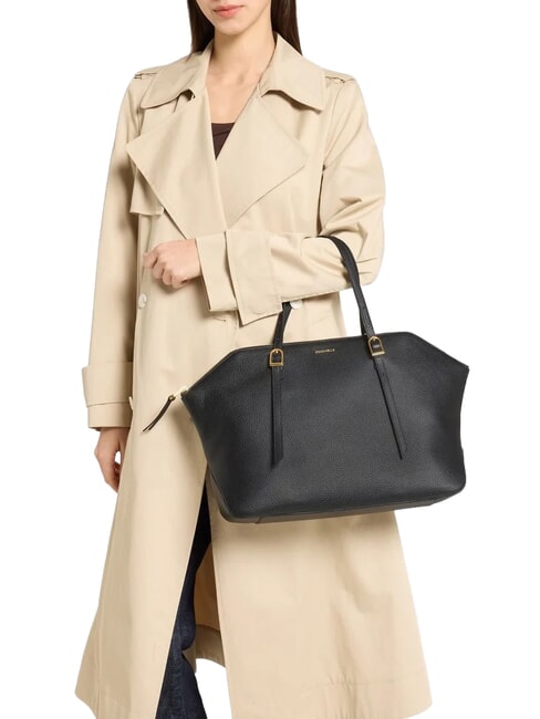 CHERRY Bolso de hombro de piel negro - Bolsos Mujer
