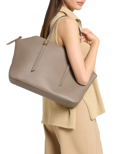 CHERRY Bolso de hombro de piel topo c&aacute;lido - Bolsos Mujer