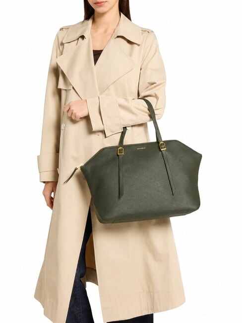 CHERRY Bolso de hombro de piel algas - Bolsos Mujer