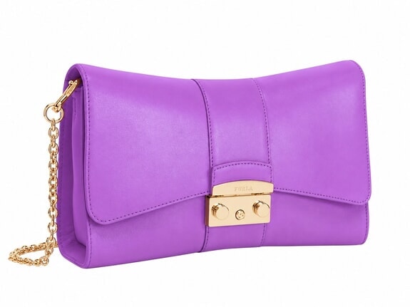 METROPOLIS Bolso bandolera en piel violeta - Bolsos Mujer