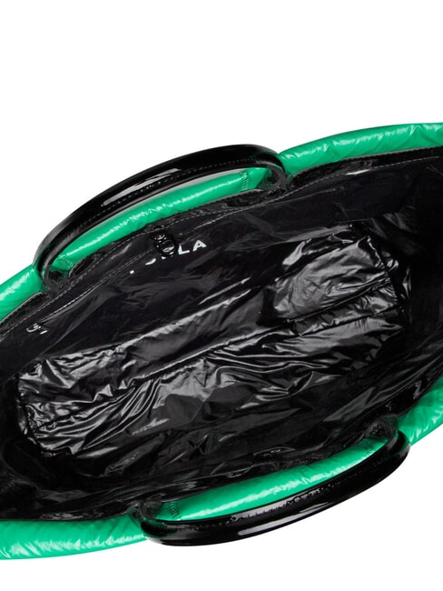 OPPORTUNITY Bolso tote en tejido brillante comod&iacute;n verde - Bolsos Mujer