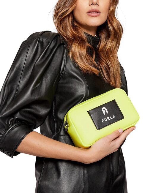 IRIS Minibolso con correa para el hombro amarillo fluorescente + negro - Bolsos Mujer