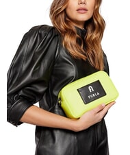 FURLA IRIS Minibolso con correa para el hombro amarillo fluorescente + negro - Bolsos Mujer - 2