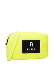 FURLA IRIS Minibolso con correa para el hombro amarillo fluorescente + negro - Bolsos Mujer - 5