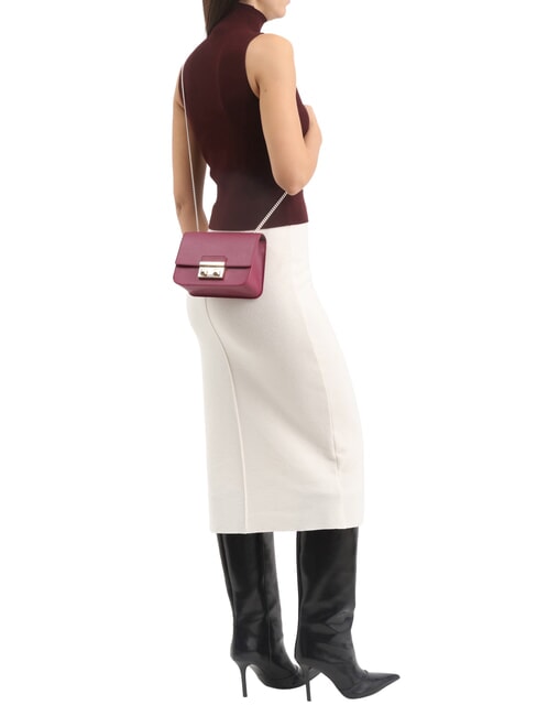 BELLA  Mini bolso bandolera, en piel. frambuesa - Bolsos Mujer