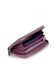 PIQUADRO Cartera CUADRADO AZUL l&iacute;nea fuera, en cuero - Carteras Mujer