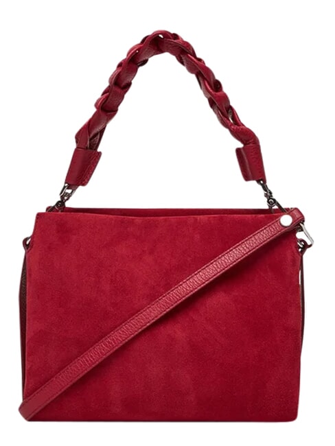 BOHEME SUEDE BIMATERIAL  Mini bolso de mano, con bandolera sangr&iacute;a - Bolsos Mujer
