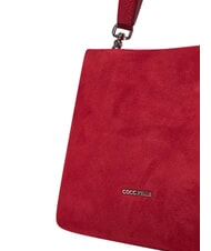 COCCINELLE BOHEME SUEDE BIMATERIAL  Mini bolso de mano, con bandolera sangr&iacute;a - Bolsos Mujer - 4