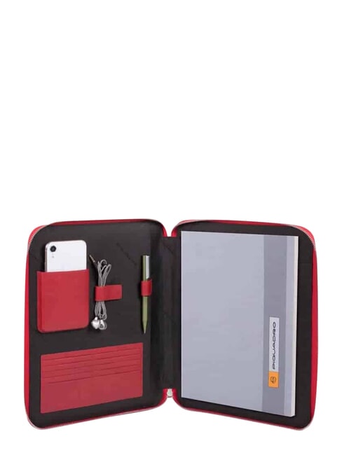 PQ-BIOS Portapapeles A4 en piel y tela. ROJO - Fundas para tablet & Organizer