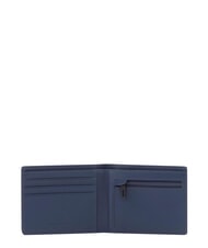 PIQUADRO GIO Cartera hecha de tela reciclada azul - Carteras Hombre - 3