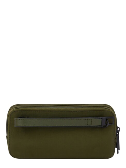 P16PLUS SPECIAL Estuche para l&aacute;pices de tres compartimentos, piel mixta. VERDE - Carteras de mano & Neceser
