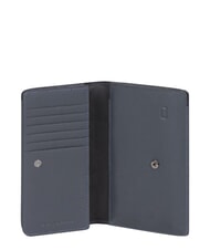 PIQUADRO NABUCCO Cartera de cuero con soporte para smartphone azul - Carteras Mujer - 2