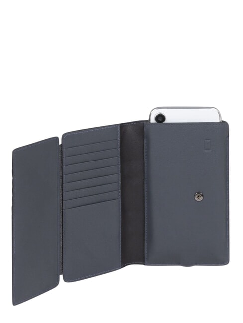 NABUCCO Cartera de cuero con soporte para smartphone azul - Carteras Mujer